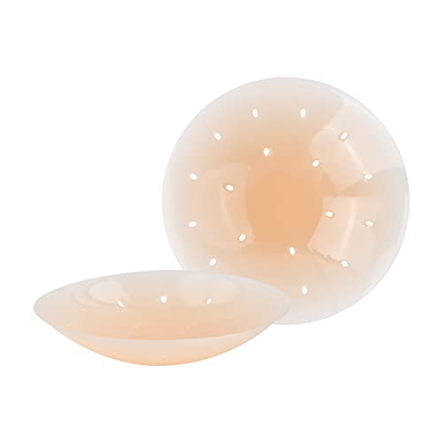 Laughhe Nippelpads, Ultra Dünne Atmungsaktiv Damen Nippelabdeckung mit Atmungsaktivem Loch, Wiederverwendbare & Selbstklebende Nipple Cover für BH-Bikini Badeanzug Werden (8cm) von Laughhe