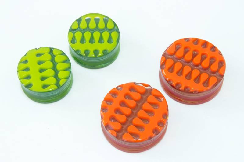 Gorilla Glass Double Flared Swerve Eingestellt - Sammlerstück von LaughingBuddhaStudio