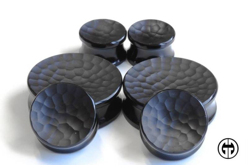 Gorillaglas - Double Flare Concave Mit Martele-Behandlung Preis Pro Paar von LaughingBuddhaStudio