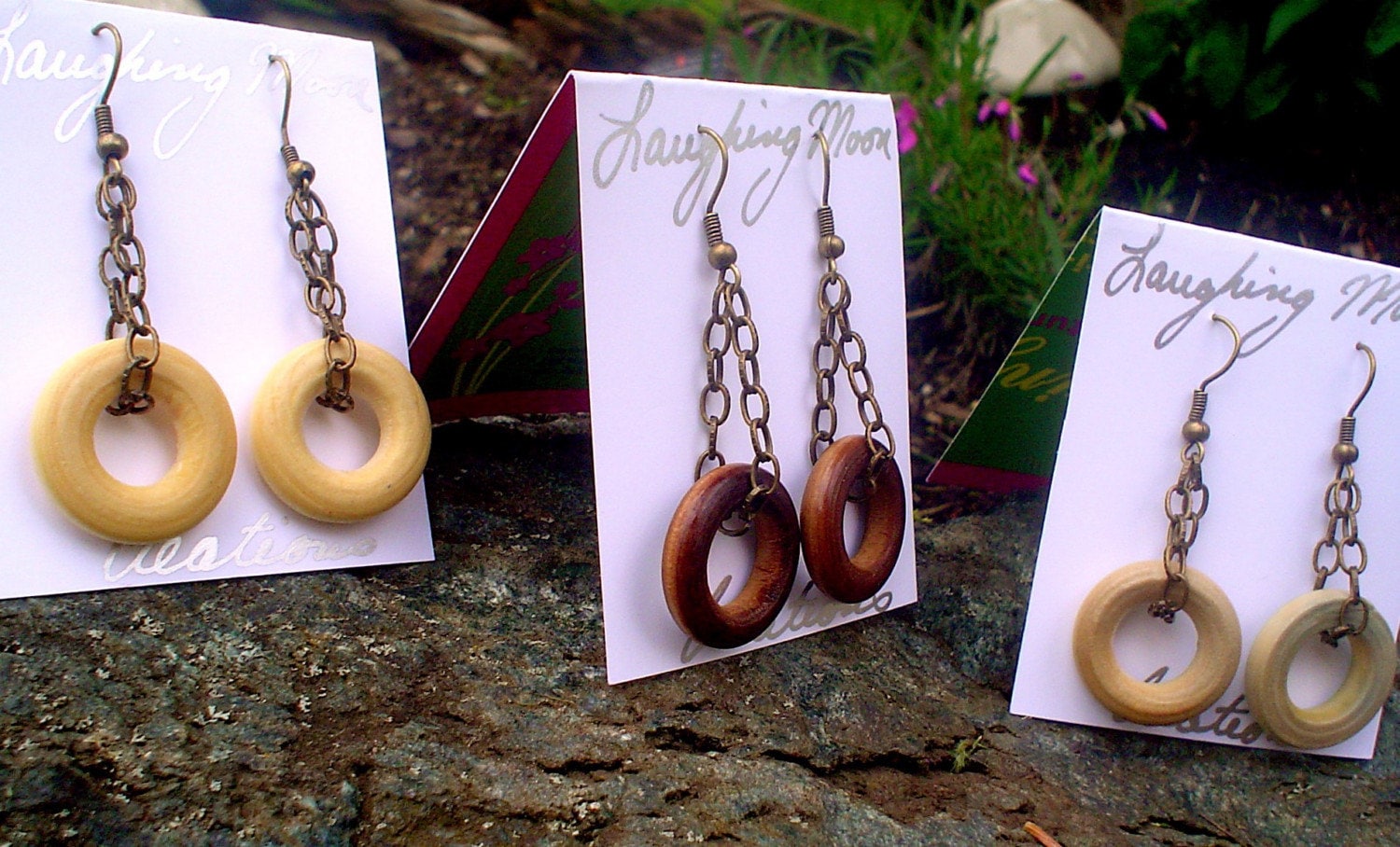 Eclipse Ohrringe Aus Holz Und Messing Eclipse Ohrringe Aus Holz Und Messing von LaughingMoonCreation