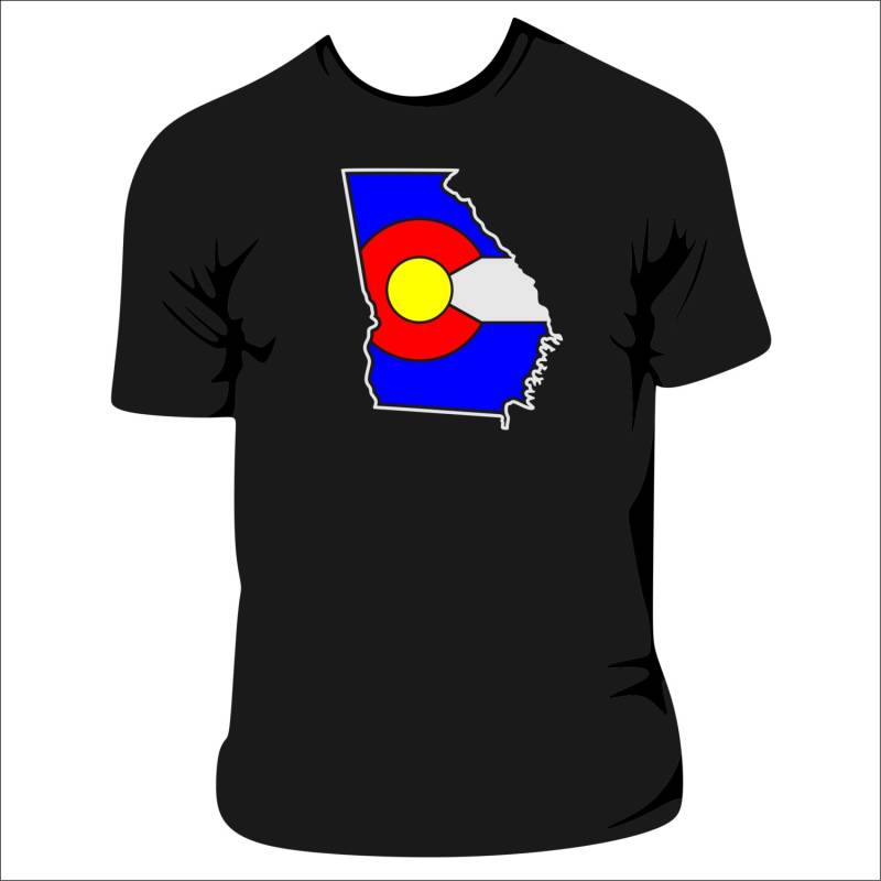 Colorado Flagge Georgia State T-Shirt von LaunchApparel