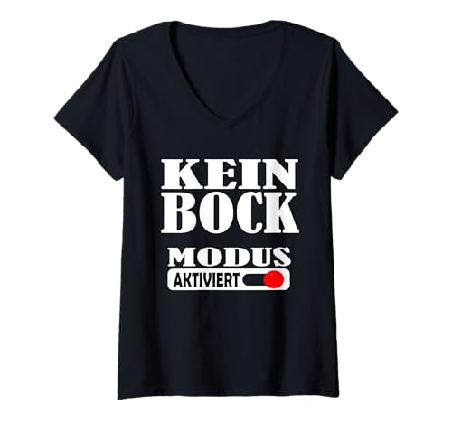 Damen Kein Bock mehr Ich kam SAH und Hatte direkt keinen Bock T-Shirt mit V-Ausschnitt Damen Kein Bock mehr Ich kam SAH und Hatte direkt keinen Bock T-Shirt mit V-Ausschnitt von Laune Schnauze voll Meine laune Kein bock mehr