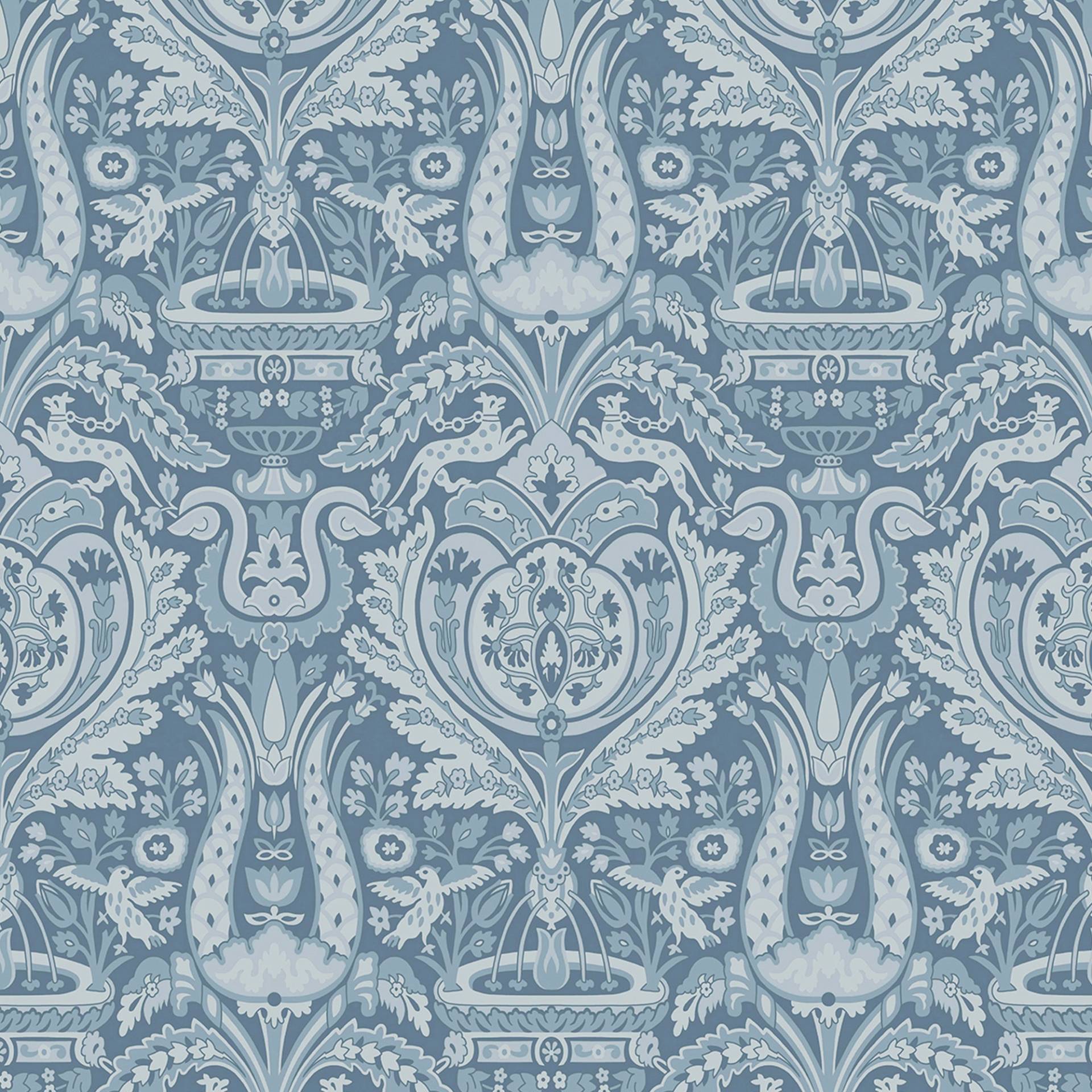 LAURA ASHLEY Vliestapete "Heraldic Damask" gemustert FSC zertifiziert, mit lebhaftem Druck, 10 Meter Länge von Laura Ashley