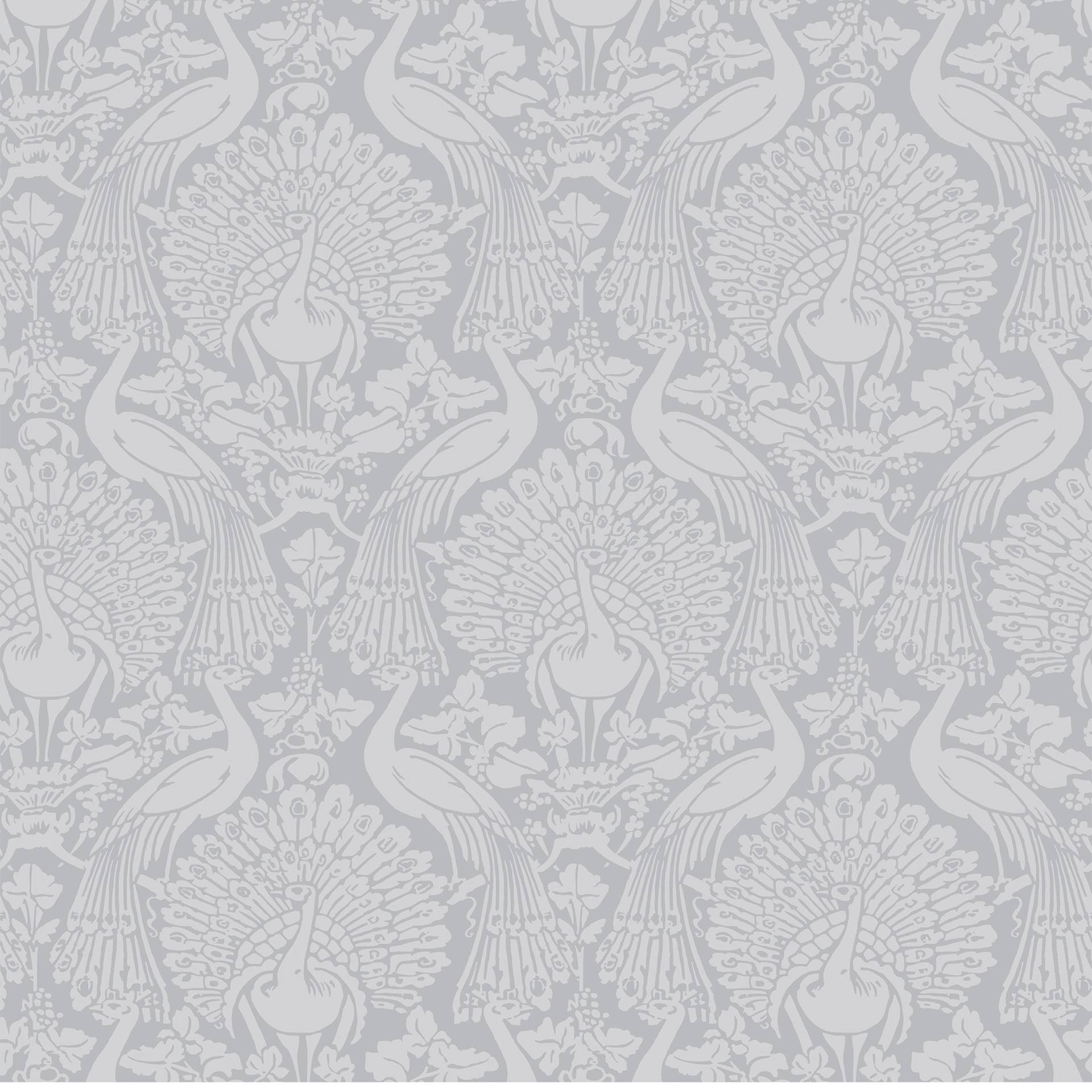 LAURA ASHLEY Vliestapete "Laura Ashley Peacock Damask Pale Slate Vliestapete" animal print glatt Laura Ashley Peacock Damask Pale Slate Vliestapete von Laura Ashley