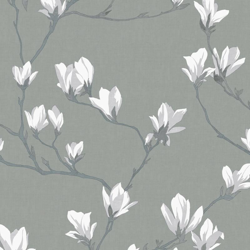 LAURA ASHLEY Vliestapete "Magnolia Grove" floral  gemustert FSC zertifiziert, mit lebhaftem Druck, 10 Meter Länge von Laura Ashley