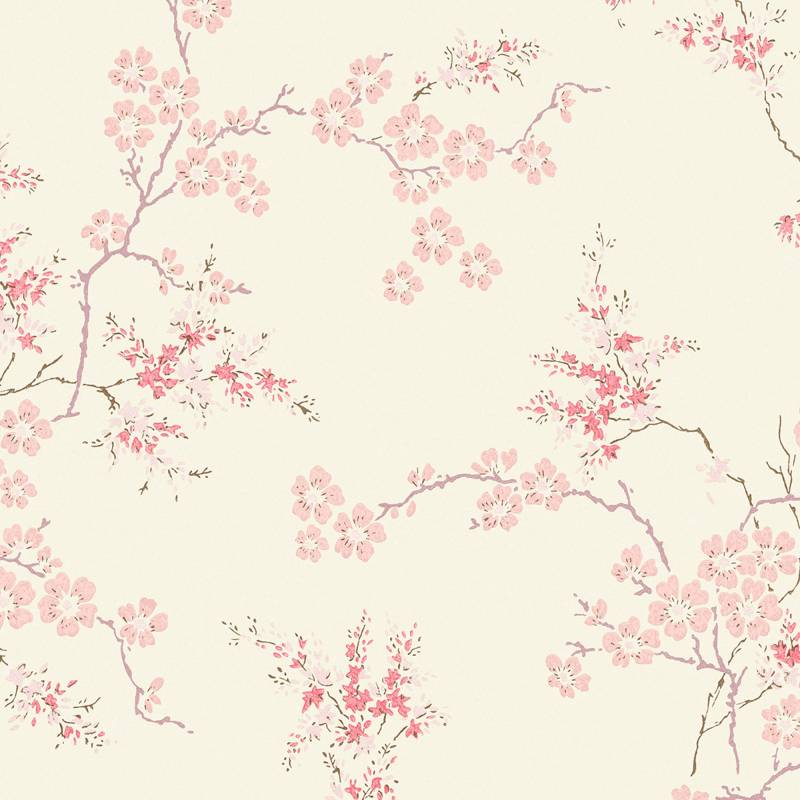 LAURA ASHLEY Vliestapete "Oriental Blossom Blush" botanisch glatt FSC zertifiziert, mit lebhaftem Druck, 10 Meter Länge von Laura Ashley