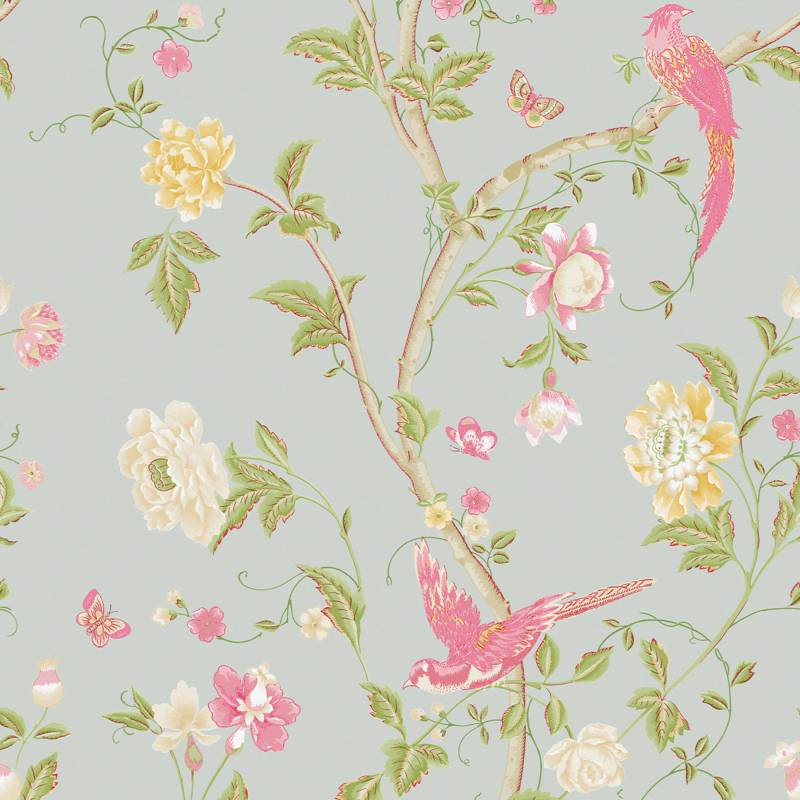 LAURA ASHLEY Vliestapete "Summer Palace" gemustert FSC zertifiziert, mit lebhaftem Druck, 10 Meter Länge von Laura Ashley