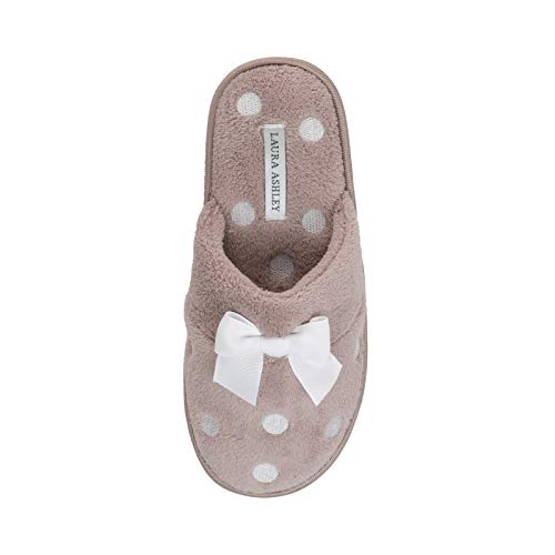 Laura Ashley Ladies Embroidered Soft Terry Scuff Slipper von Laura Ashley