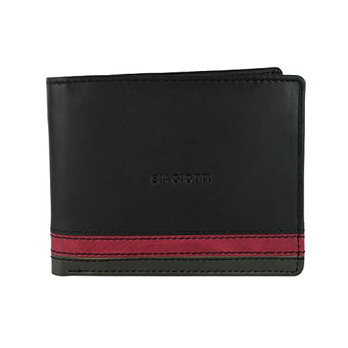 BIAGIOTTI Uomo, Herren Geldbörse aus Echtem Leder, mit Münzfach und Geschenkbox von Laura Biagiotti