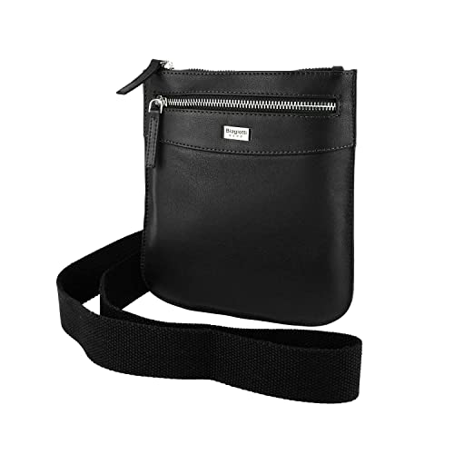 Biagiotti Herren Umhängetasche mit Verstellbarem Schulterriemen, Mehrere Fächer, Echtes Leder von Laura Biagiotti