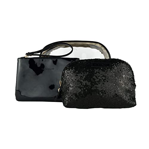 Laura Biagiotti Clutch für Damen, 3 Stück, wasserdicht, Make-Up-Tasche und Kosmetikbeutel mit Box, Schwarz 282 von Laura Biagiotti