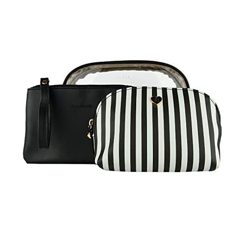 Laura Biagiotti Clutch für Damen, 3 Stück, wasserdicht, Make-Up-Tasche und Kosmetikbeutel mit Box, Schwarz 286 von Laura Biagiotti