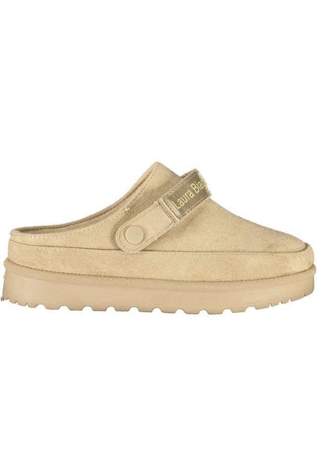 Laura Biagiotti Schlappen Elegante Damen Winter Clogs in Beige mit Fell und Laura Biagiotti Schlappen Elegante Damen Winter Clogs in Beige mit Fell und von Laura Biagiotti