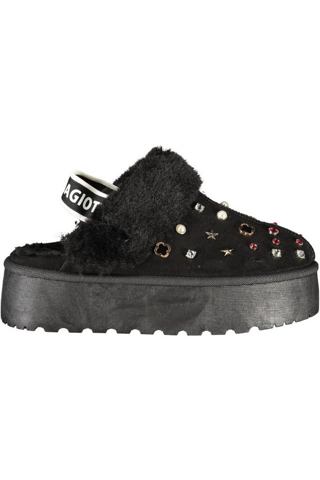 Laura Biagiotti Schlappen Elegante schwarze Damen-Pantoletten mit Fell und Laura Biagiotti Schlappen Elegante schwarze Damen-Pantoletten mit Fell und von Laura Biagiotti