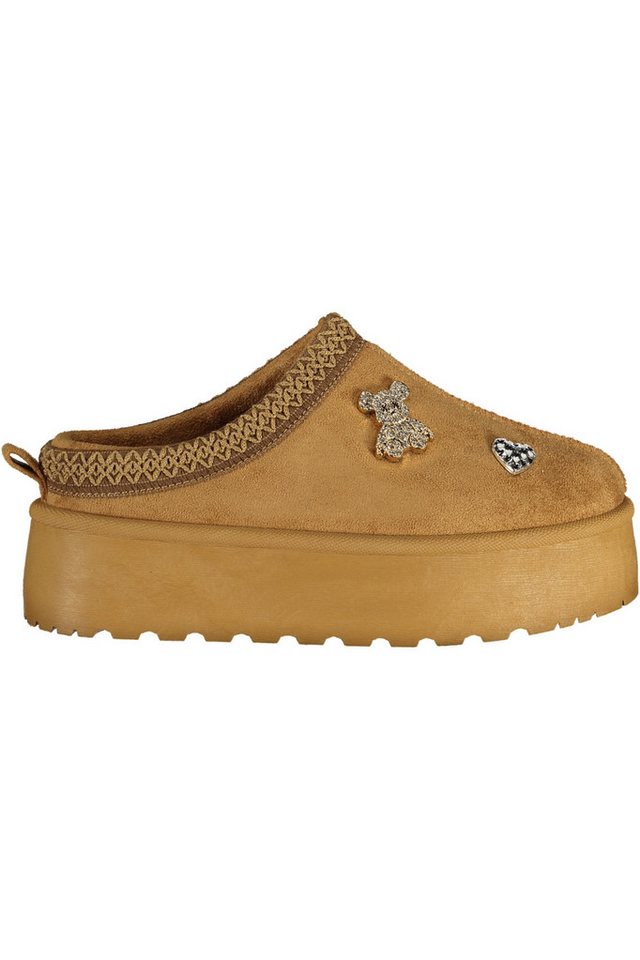 Laura Biagiotti Schlappen Eleganter Winter-Sabot mit Fell und Strass, 4 cm von Laura Biagiotti