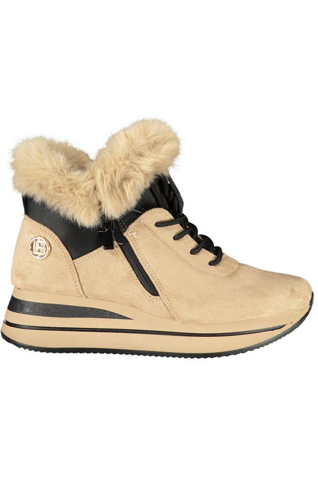 Laura Biagiotti Sneaker Beige Damenschnürstiefel mit Reißverschluss und von Laura Biagiotti