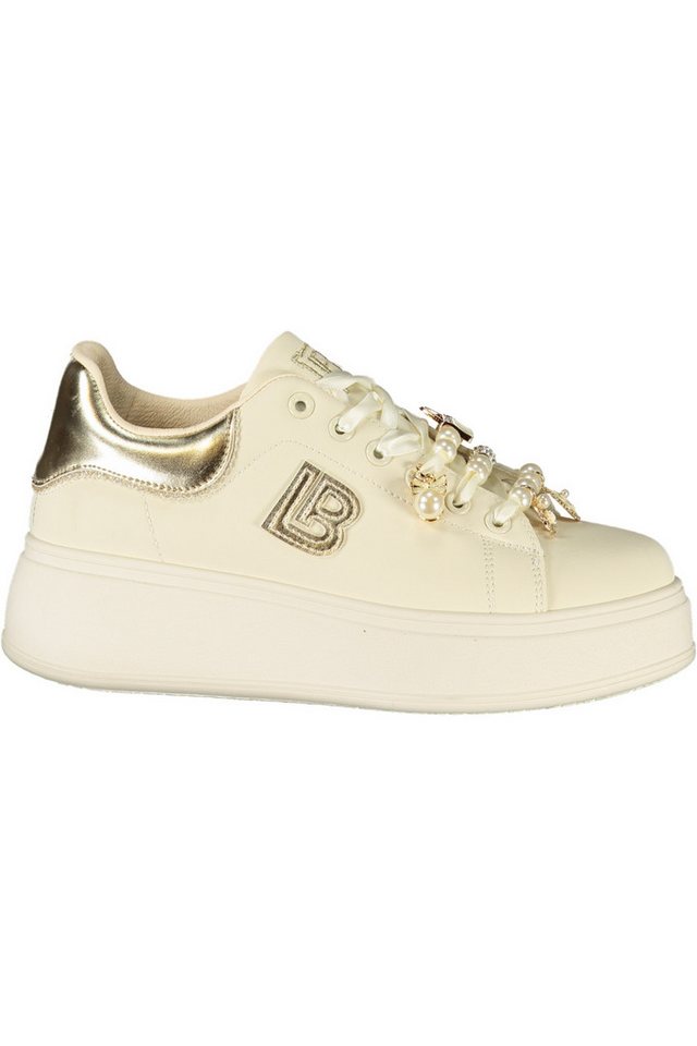 Laura Biagiotti Sneaker Damen-Sneaker Beige mit Kontrast, Plateau 4cm Laura Biagiotti Sneaker Damen-Sneaker Beige mit Kontrast, Plateau 4cm von Laura Biagiotti