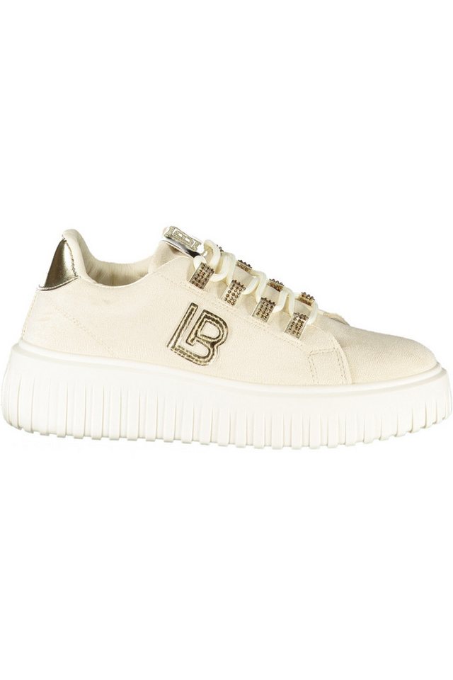 Laura Biagiotti Sneaker Eleganter Beiger Damensneaker mit Goldakzenten und von Laura Biagiotti