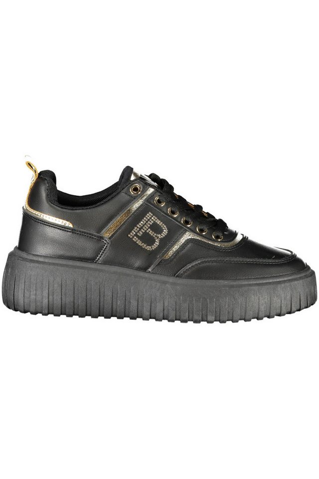 Laura Biagiotti Sneaker Eleganter Damensneaker Schwarz mit Strass & von Laura Biagiotti