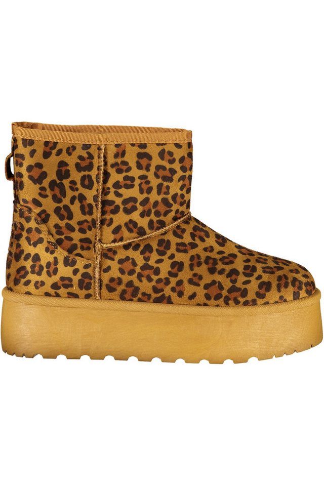 Laura Biagiotti Stiefelette Damen Stiefelette Braun mit Fell & Keilabsatz - von Laura Biagiotti