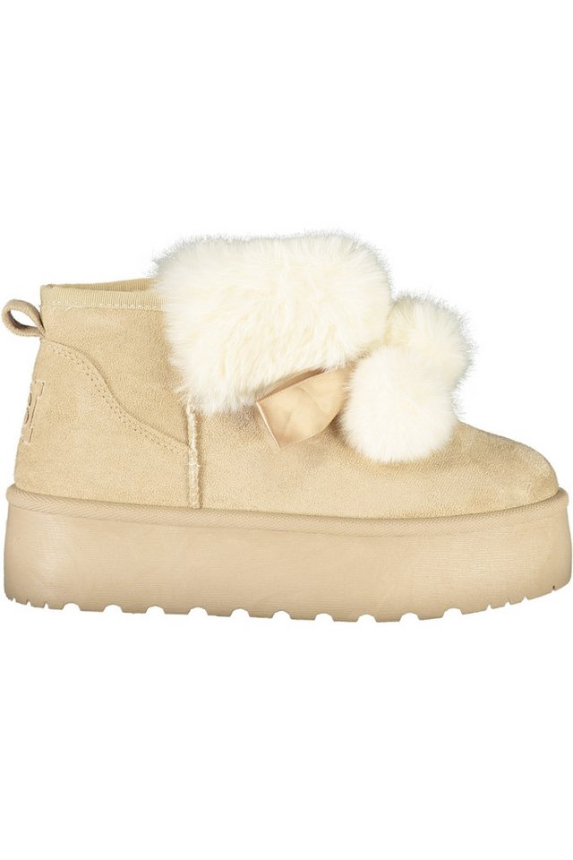 Laura Biagiotti Stiefelette Elegante Damenstiefel in Beige mit Fell und von Laura Biagiotti