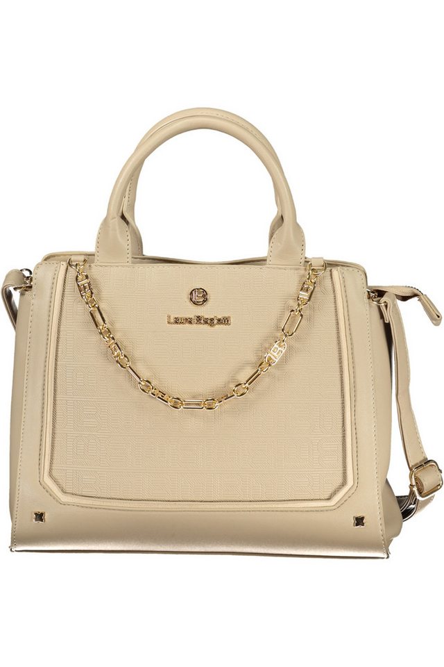 Laura Biagiotti Umhängetasche, Beige Damen-Handtasche mit verstellbarem Trageriemen und Innenfächern von Laura Biagiotti