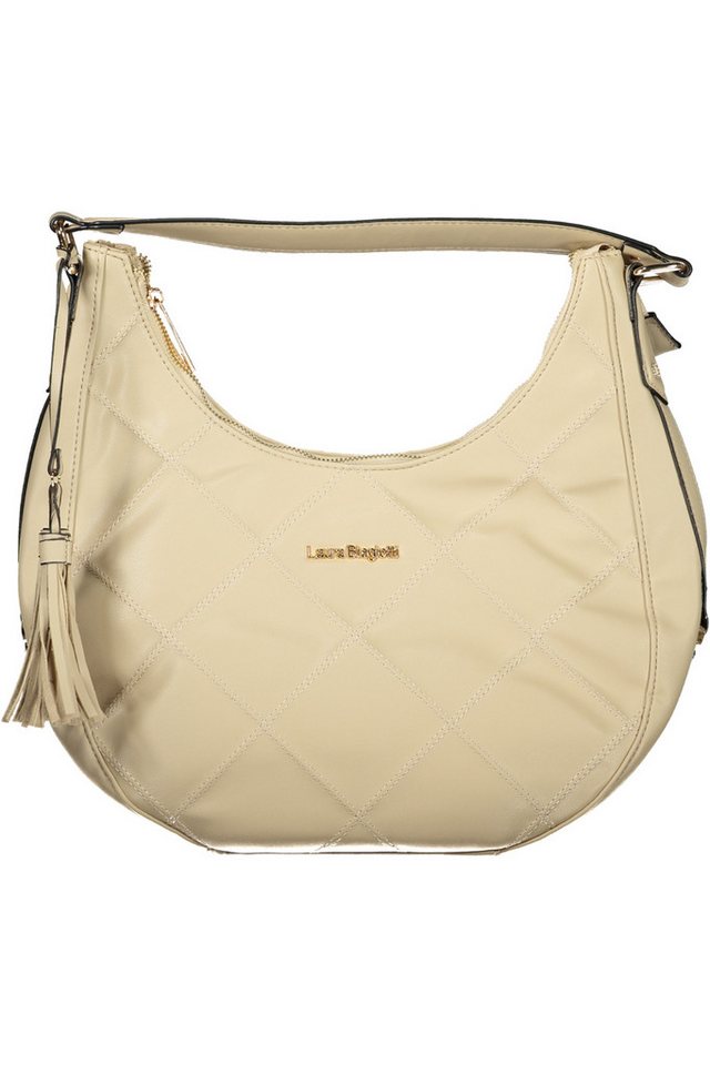 Laura Biagiotti Umhängetasche, Elegante beige Damen-Tasche mit verstellbarem Schultergurt & Fächern von Laura Biagiotti