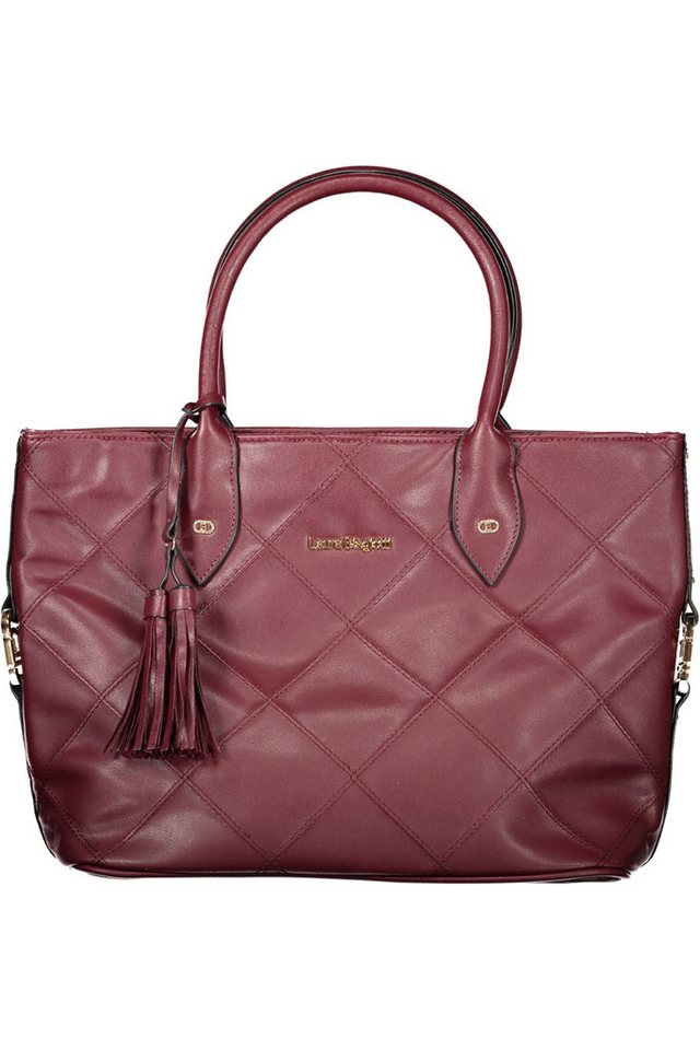 Laura Biagiotti Umhängetasche, Elegante rote Handtasche mit abnehmbarem Gurt & Kontrasten von Laura Biagiotti