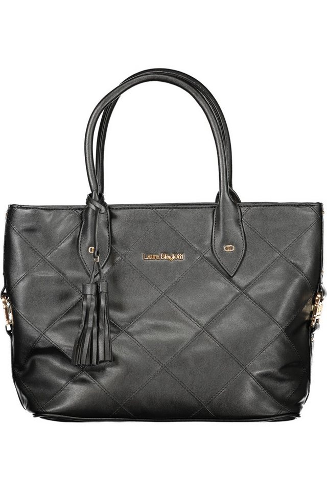 Laura Biagiotti Umhängetasche, Elegante schwarze Tasche mit verstellbarem Riemen und Kontrastdetails von Laura Biagiotti