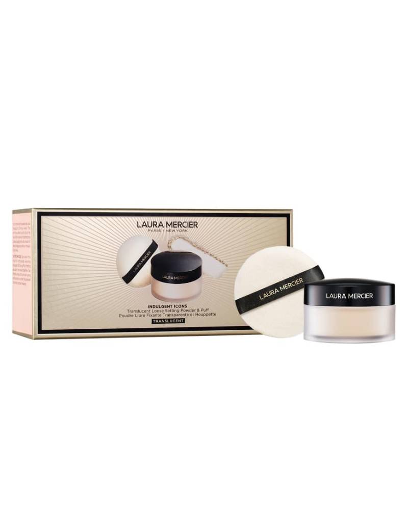 Laura Mercier - Indulgent Icons - Loser, durchsichtiger Fixierpuder und Puderquaste, 31% Ersparnis-Keine Farbe von Laura Mercier