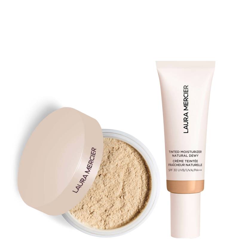 Laura Mercier Mini Translucent Loose Setting Powder Ultra Blur and Tinted Moisturiser Natural Dewy SPF 30 Duo (Various Shades) - 2C Oak von Laura Mercier