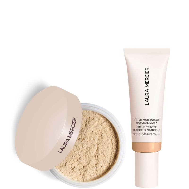 Laura Mercier Mini Translucent Loose Setting Powder Ultra Blur and Tinted Moisturiser Natural Dewy SPF 30 Duo (Various Shades) - 2N Maple von Laura Mercier