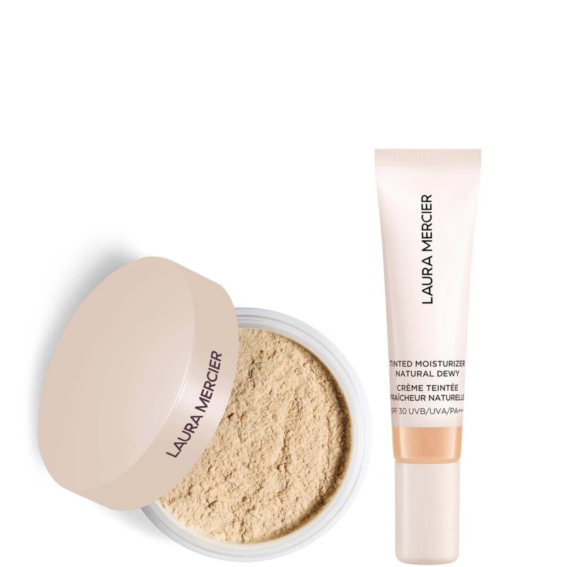 Laura Mercier Mini Translucent Loose Setting Powder Ultra Blur and Travel Size Tinted Moisturiser Dewy Duo (various shades) - 2N Maple von Laura Mercier
