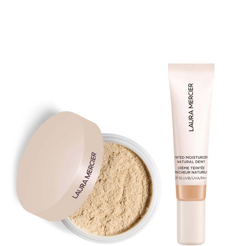 Laura Mercier Mini Translucent Loose Setting Powder Ultra Blur and Travel Size Tinted Moisturiser Dewy Duo (various shades) - 3N Sand von Laura Mercier