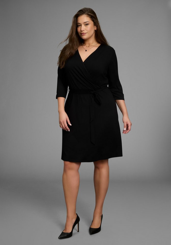 Laura Scott CURVE Jerseykleid mit femininer Wickeloptik und tiefem V-Ausschnitt - GROSSE GRÖSSE Laura Scott CURVE Jerseykleid mit femininer Wickeloptik und tiefem V-Ausschnitt - GROSSE GRÖSSE von Laura Scott CURVE