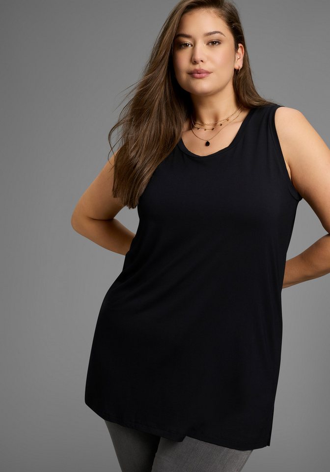 Laura Scott CURVE Longtop aus fließendem Jersey mit lockerem Schnitt - GROSSE GRÖSSE Laura Scott CURVE Longtop aus fließendem Jersey mit lockerem Schnitt - GROSSE GRÖSSE von Laura Scott CURVE