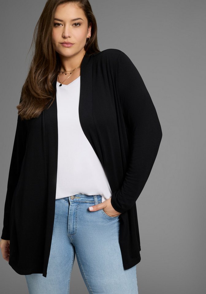 Laura Scott CURVE Strickjacke aus angenehmem Jerseymaterial - GROSSE GRÖSSE Laura Scott CURVE Strickjacke aus angenehmem Jerseymaterial - GROSSE GRÖSSE von Laura Scott CURVE