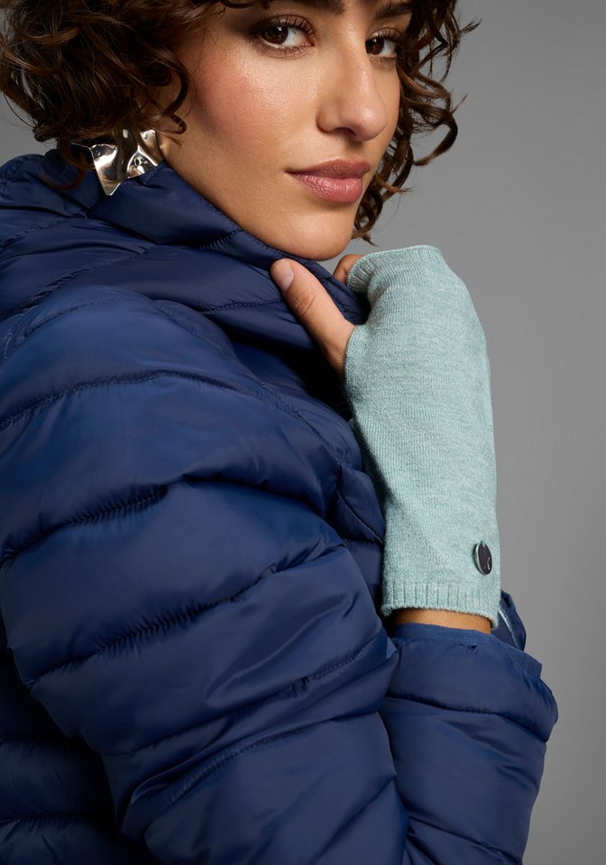 Laura Scott Armstulpen (2-St) aus kuscheligem Strick mit süßem Metall-Badge - NEW von Laura Scott