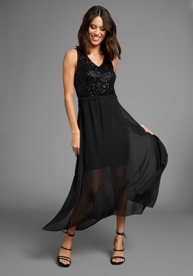 Laura Scott Abendkleid mit Pailletten im Oberteil, Cocktailkleid von Laura Scott