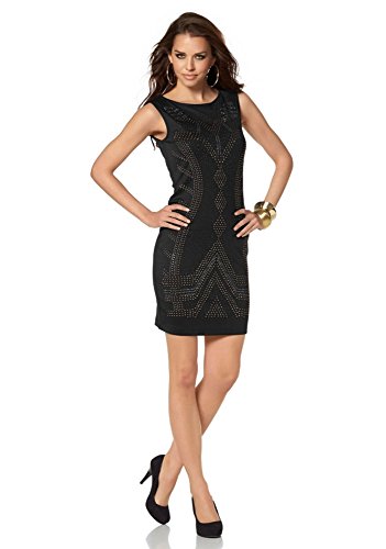 Laura Scott Damen Cocktailkleid Kleid Nieten (Schwarz, 38) von Laura Scott