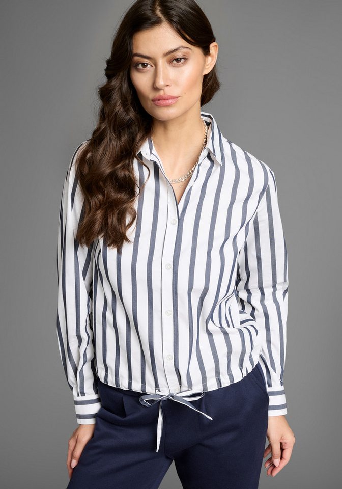 Laura Scott Hemdbluse in verkürzter Form mit Bindeband von Laura Scott