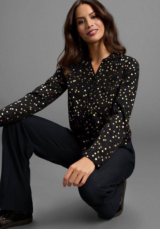 Laura Scott Langarmbluse mit Glitzerdruck Laura Scott Langarmbluse mit Glitzerdruck von Laura Scott