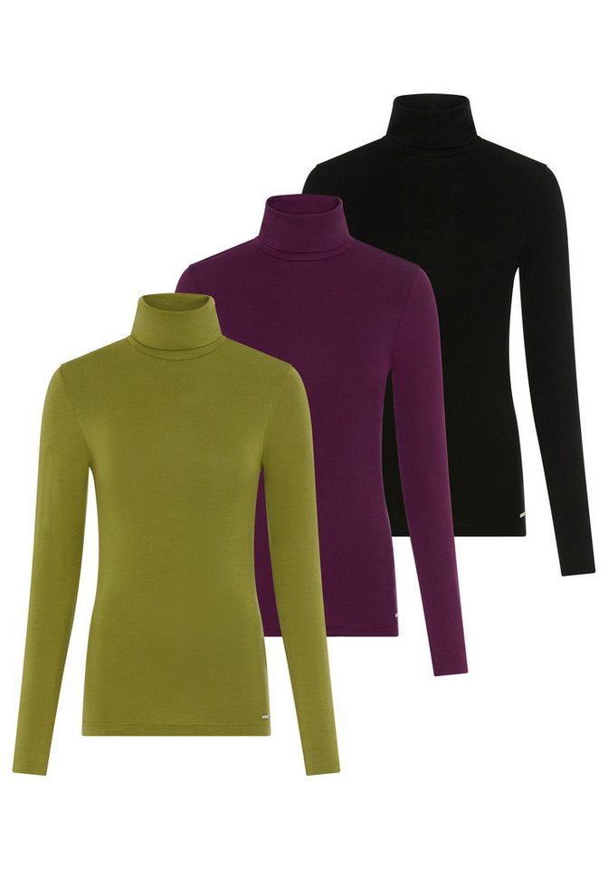 Laura Scott Longsleeve (Packung, 3-tlg) das perfekte Basic mit Rollkragen - NEUE KOLLEKTION von Laura Scott