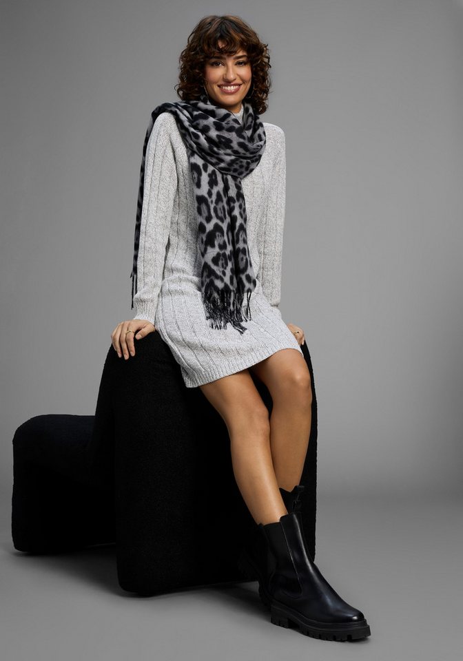 Laura Scott Modeschal, im trendigen Leopard-Design mit Fransen - NEW von Laura Scott