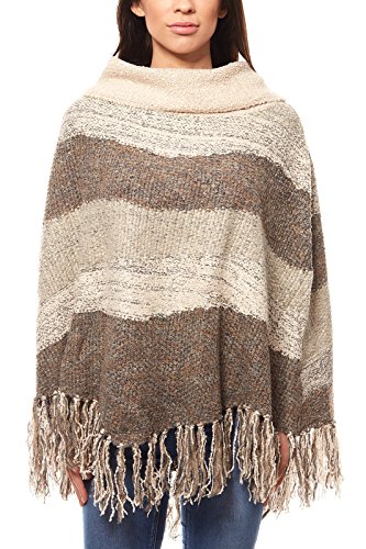 Laura Scott Poncho Damen Beige - Gr. 36/38 von Laura Scott