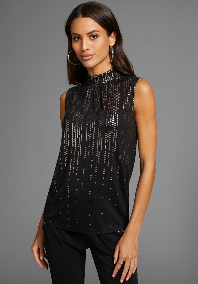 Laura Scott Shirttop mit Paillettenprint von Laura Scott