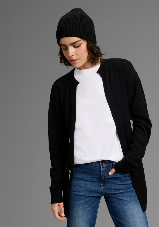 Laura Scott Strickjacke in lässiger Langform mit Zipperdetails - NEUE KOLLEKTION von Laura Scott