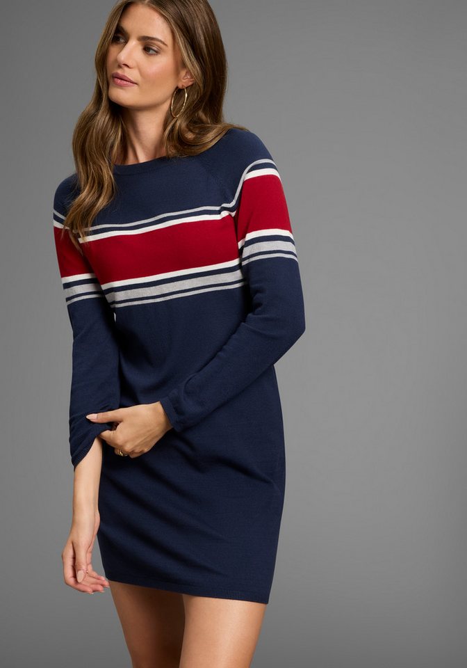 Laura Scott Strickkleid in figurnaher Form mit Zierstreifen von Laura Scott