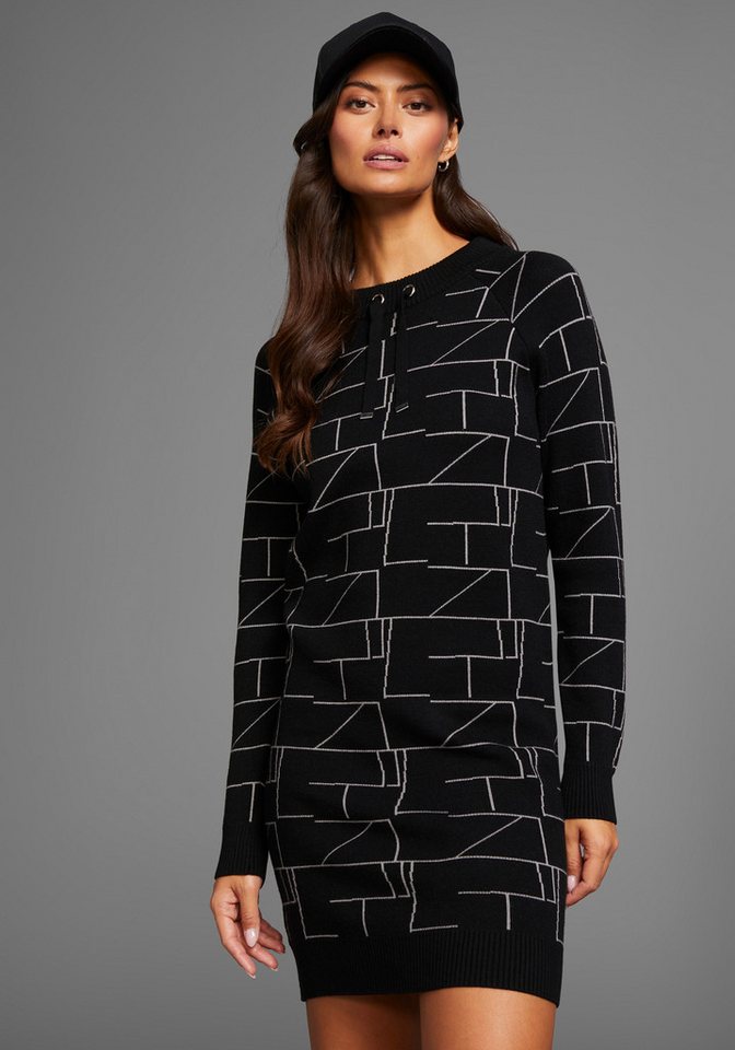 Laura Scott Strickkleid aus kuscheligem Jacquardstrick mit Grafik-Motiv von Laura Scott
