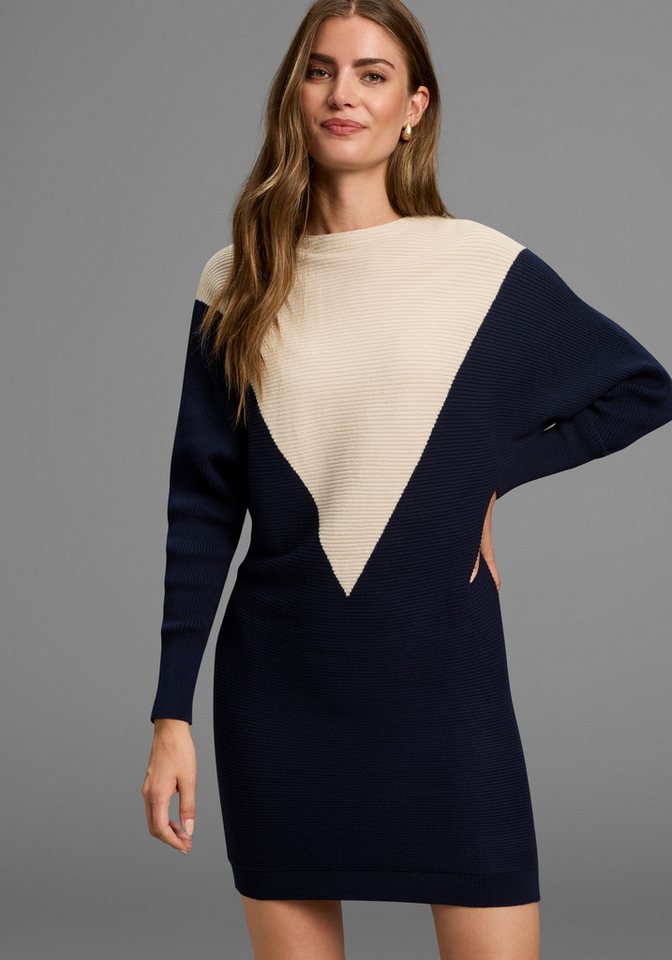 Laura Scott Strickkleid zweifarbig, aus weicher Baumwollmisch-Qualität - NEUE KOLLEKTION von Laura Scott